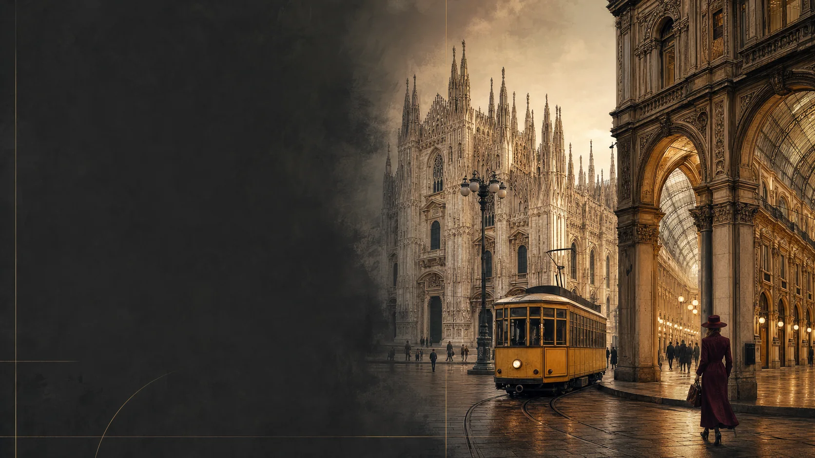 Illustrated Milan travel montage